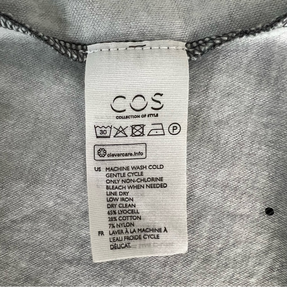 Cos Gray Shift Long Sleeve Soft Basic Minimalist … - image 8